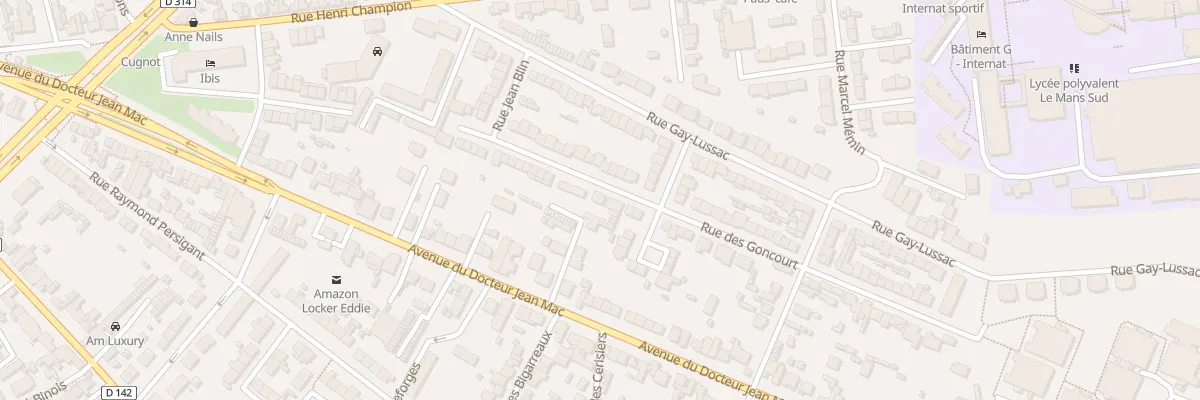 Plan du 56 Rue des Goncourt au Mans