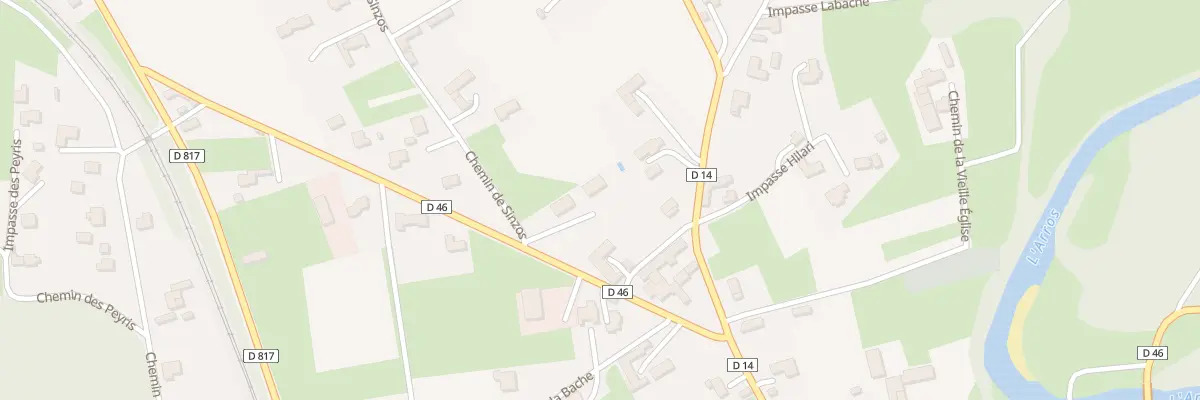 Plan du 2 Rte de Sinzos à Bordes