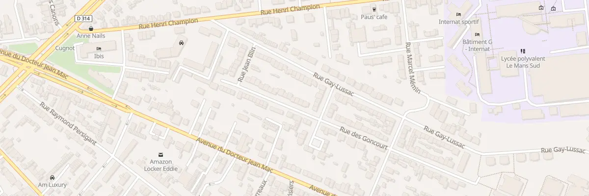 Plan du 63 Rue des Goncourt au Mans