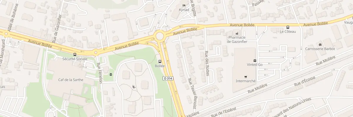 Plan du 12 Rue Texier Benoist au Mans