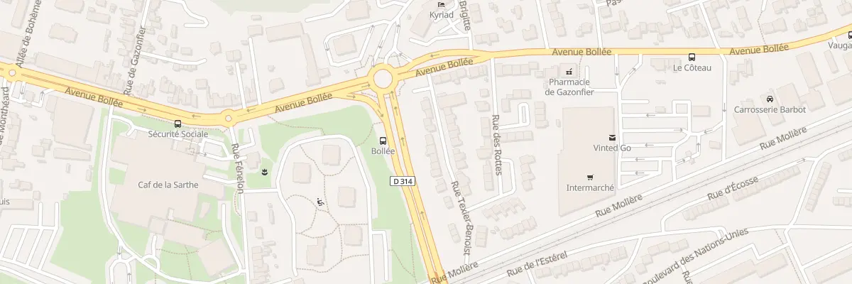 Plan du 14 Rue Texier Benoist au Mans