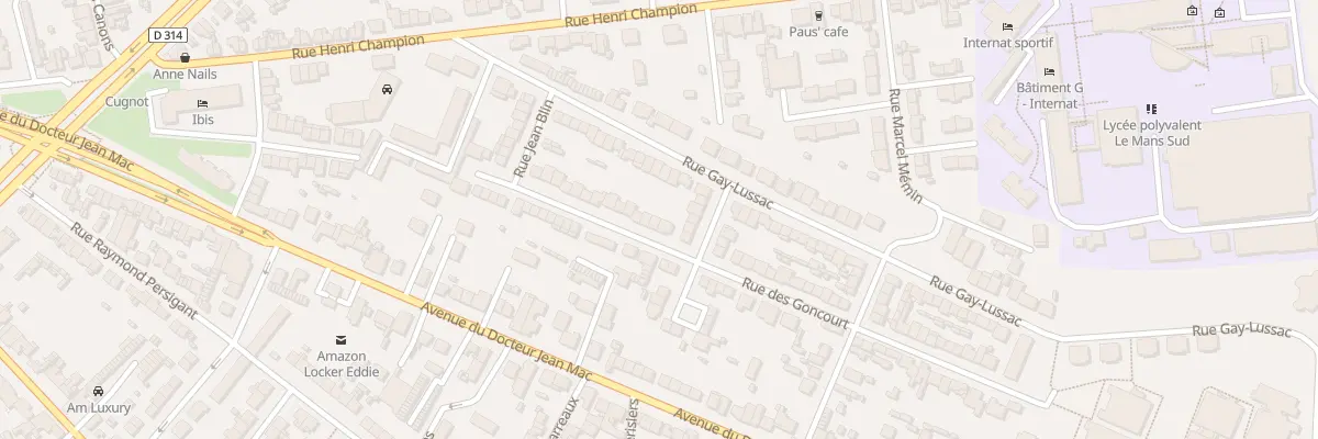 Plan du 67 Rue des Goncourt au Mans