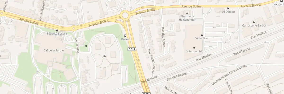 Plan du 22 Rue Texier Benoist au Mans