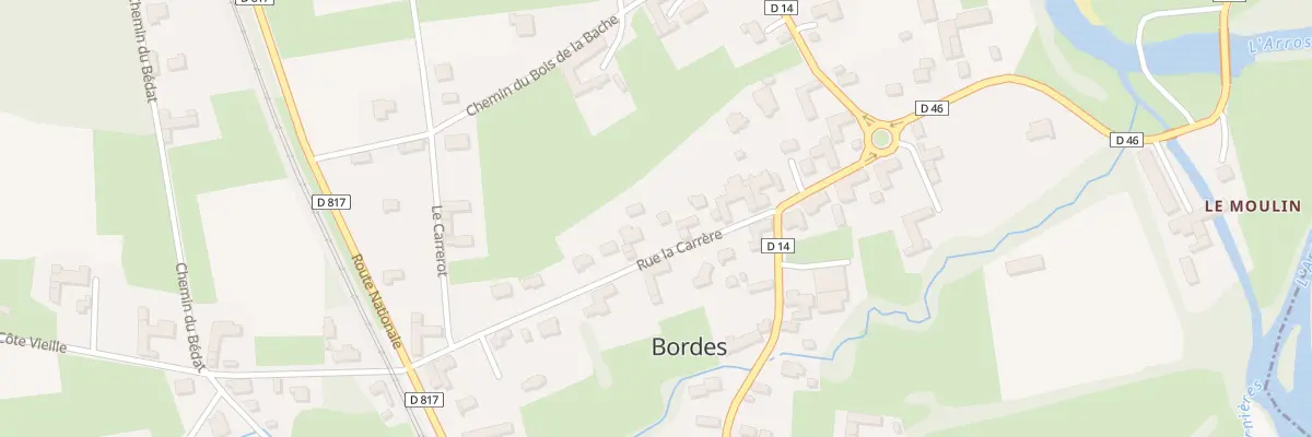 Plan du 10 Rue La Carrere à Bordes