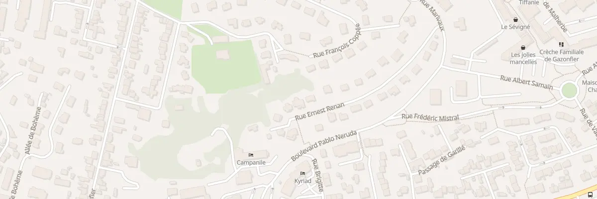 Plan du 22 Rue Ernest Renan au Mans