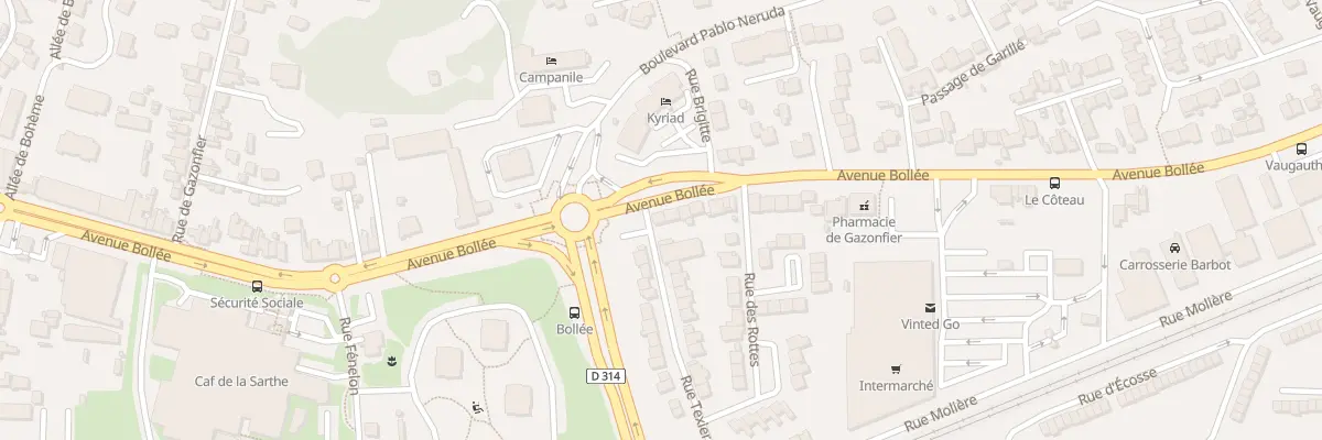 Plan du 230 Av Bollée au Mans