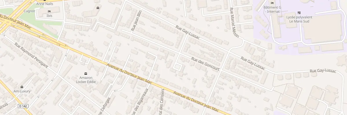 Plan du 68 Rue des Goncourt au Mans