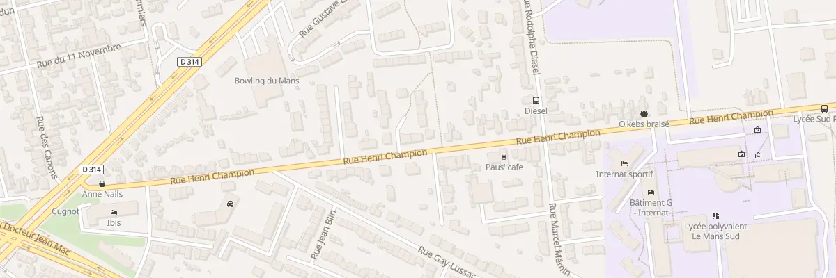 Plan du 97 Rue Henri Champion au Mans