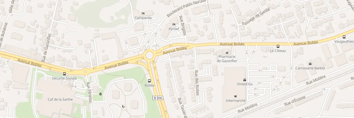 Plan du 232 Av Bollée au Mans