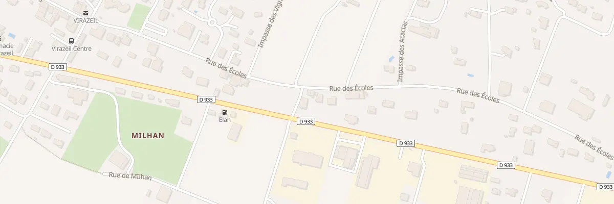 Plan du 380 Rue des Écoles à Virazeil