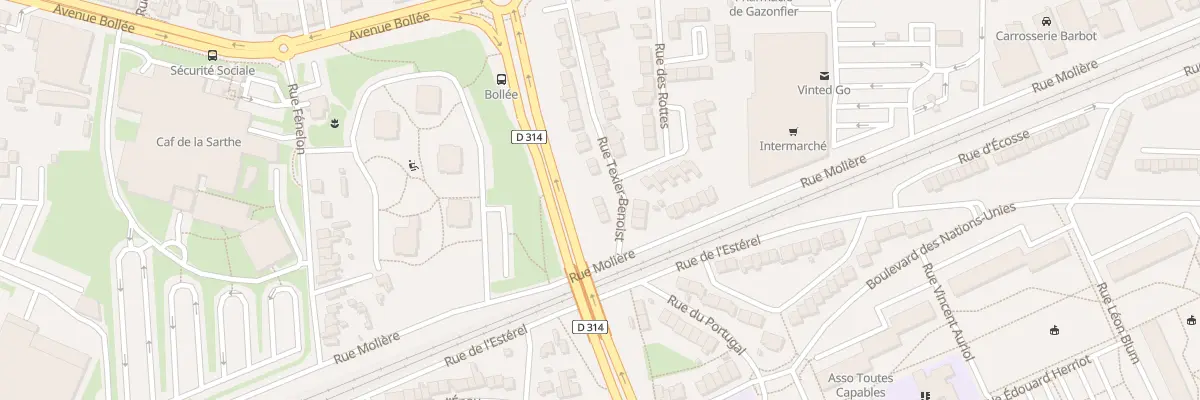 Plan du 32 Rue Texier Benoist au Mans