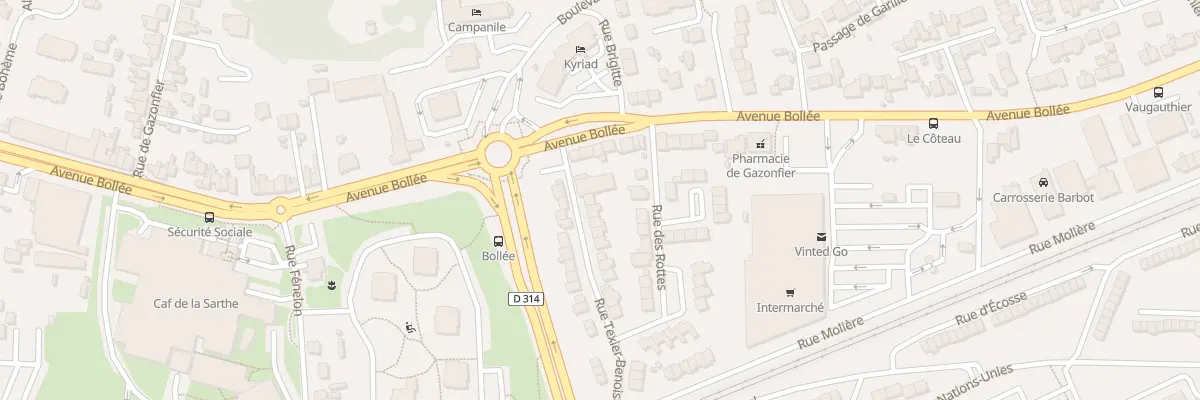 Plan du 5 Rue Texier Benoist au Mans