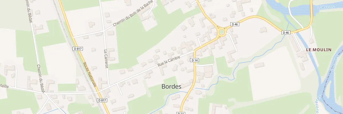 Plan du 8 Rue La Carrere à Bordes
