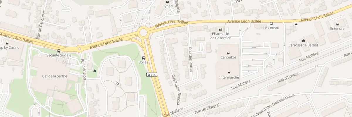 Plan du 13 Rue Texier Benoist au Mans