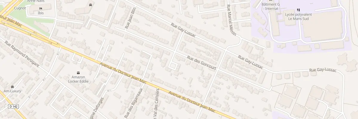 Plan du 72 Rue des Goncourt au Mans