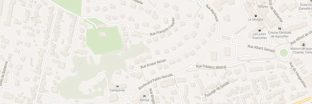 Plan du 18 Rue Ernest Renan au Mans