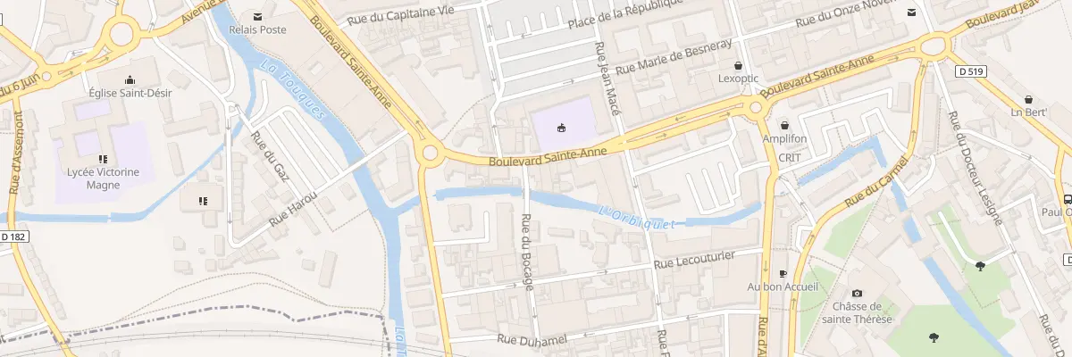 Plan du 1 Rue Bocage à Lisieux