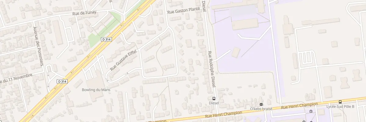 Plan du 48 Rue Gaston Plante au Mans