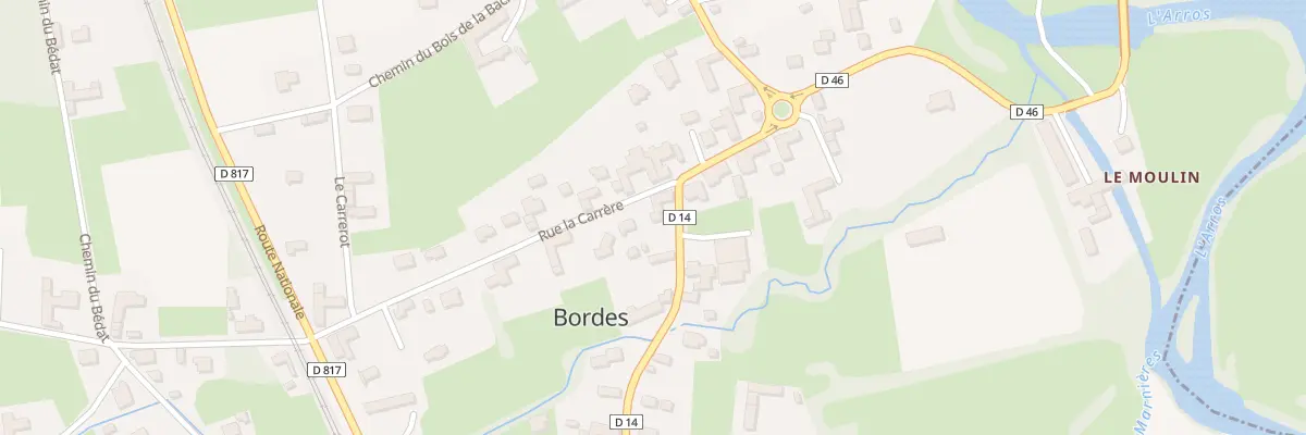 Plan du 17 Rte des Pyrenées à Bordes