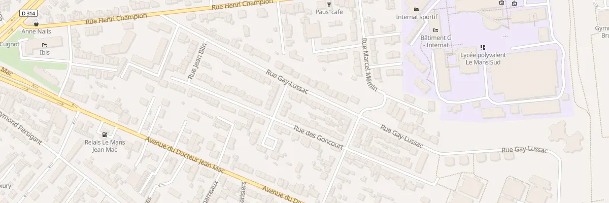 Plan du 46 Rue Gay Lussac au Mans