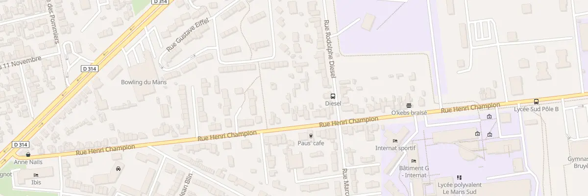 Plan du 115 Rue Henri Champion au Mans