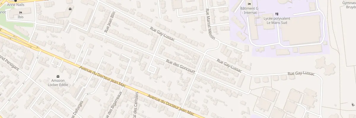 Plan du 83 Rue des Goncourt au Mans