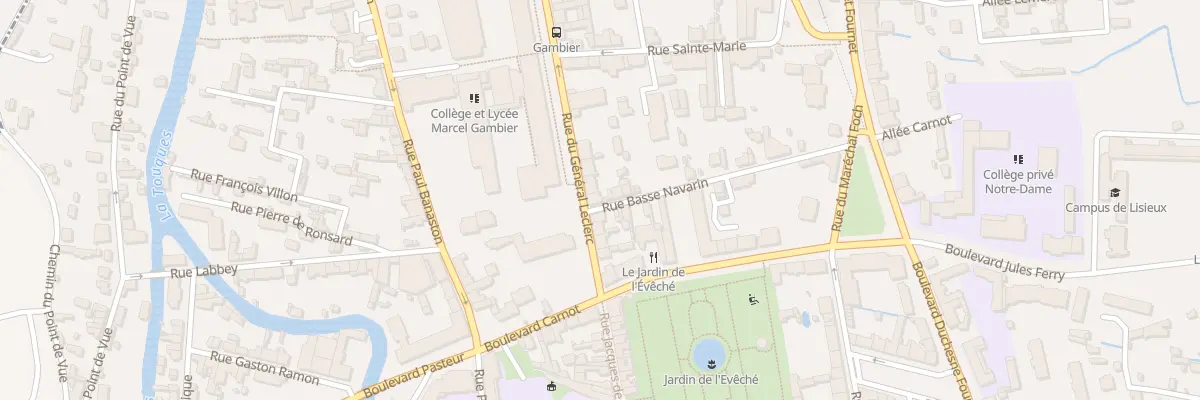 Plan du 12 Rue Basse Navarin à Lisieux