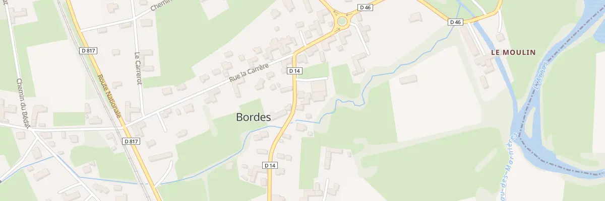 Plan du 14 Rte des Pyrenées à Bordes