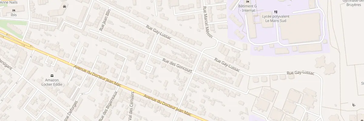 Plan du 87 Rue des Goncourt au Mans