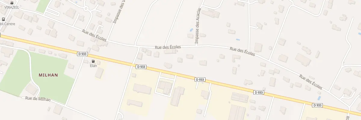 Plan du 500 Rue des Écoles à Virazeil