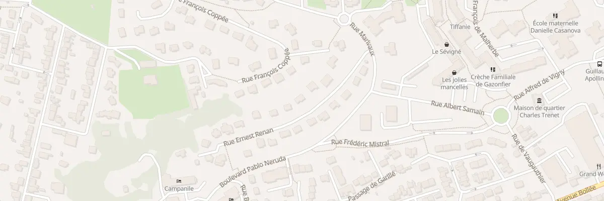 Plan du 12 Rue Ernest Renan au Mans