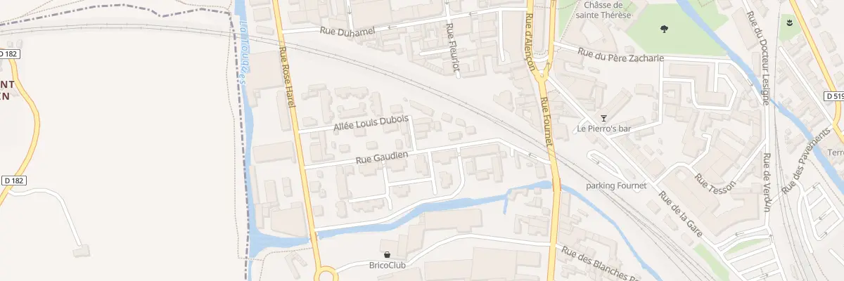 Plan du 8 Rue Gaudien à Lisieux