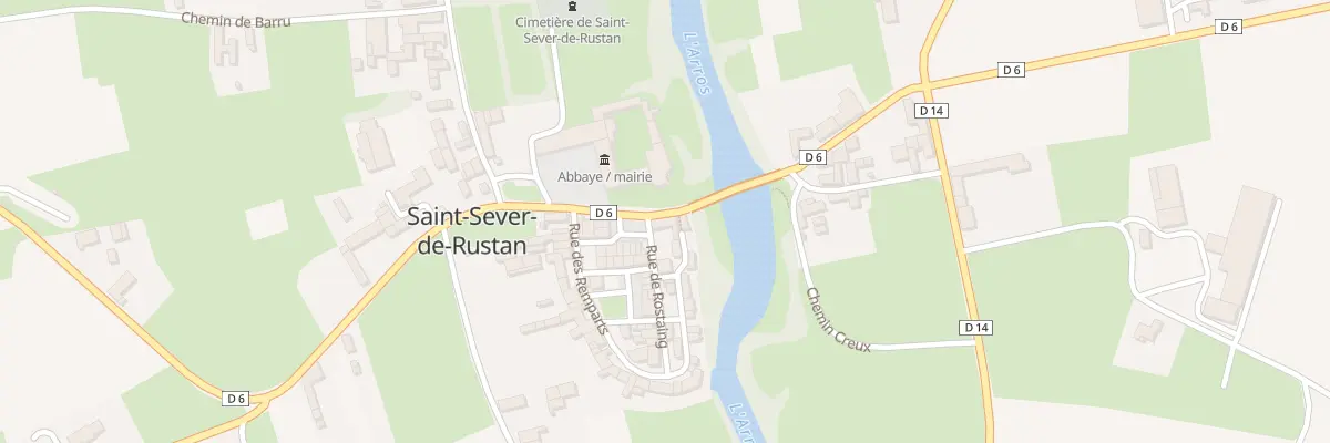 Plan du 1 Pl de l’Eglise à Saint-Sever-de-Rustan