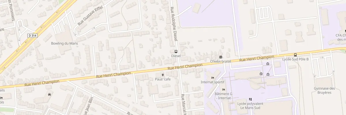 Plan du 125 Rue Henri Champion au Mans