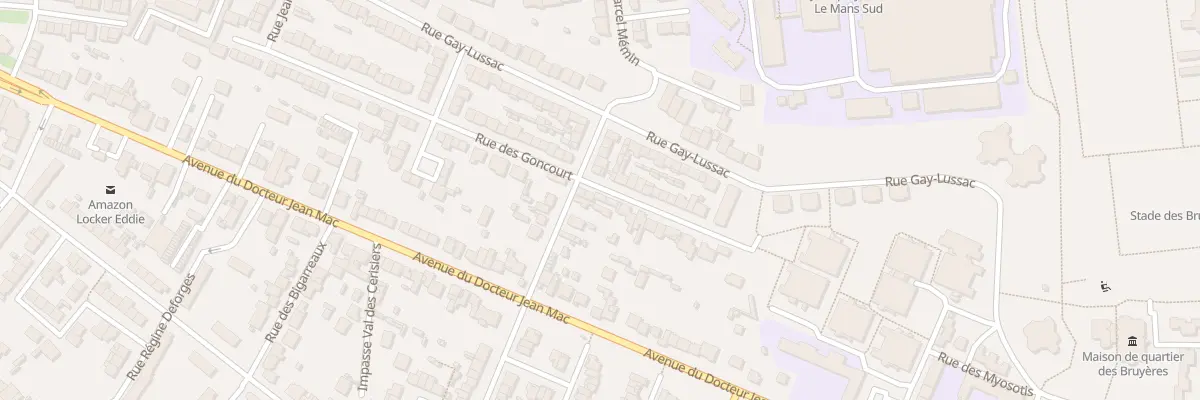 Plan du 92B Rue des Goncourt au Mans