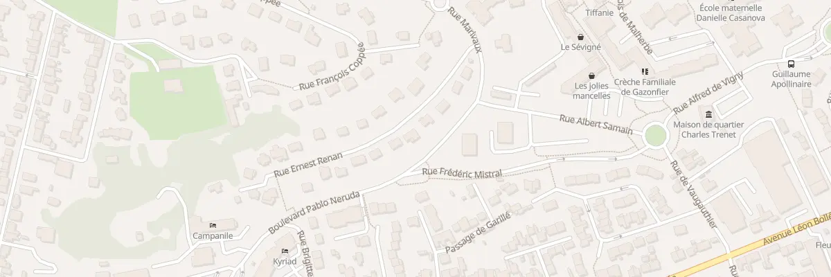 Plan du 11 Rue Ernest Renan au Mans