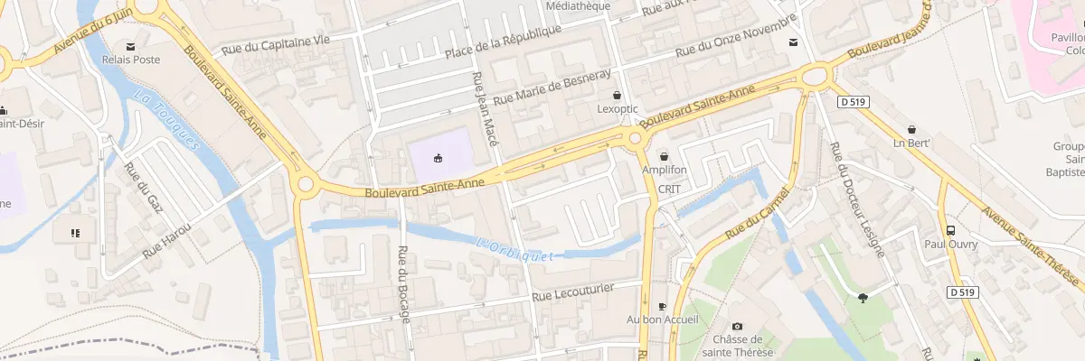 Plan du 9 Bd Sainte-Anne à Lisieux