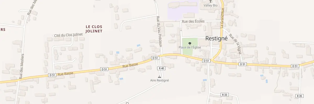 Plan du 6 Rue Basse à Restigné