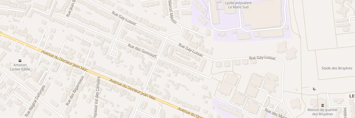 Plan du 107 Rue des Goncourt au Mans