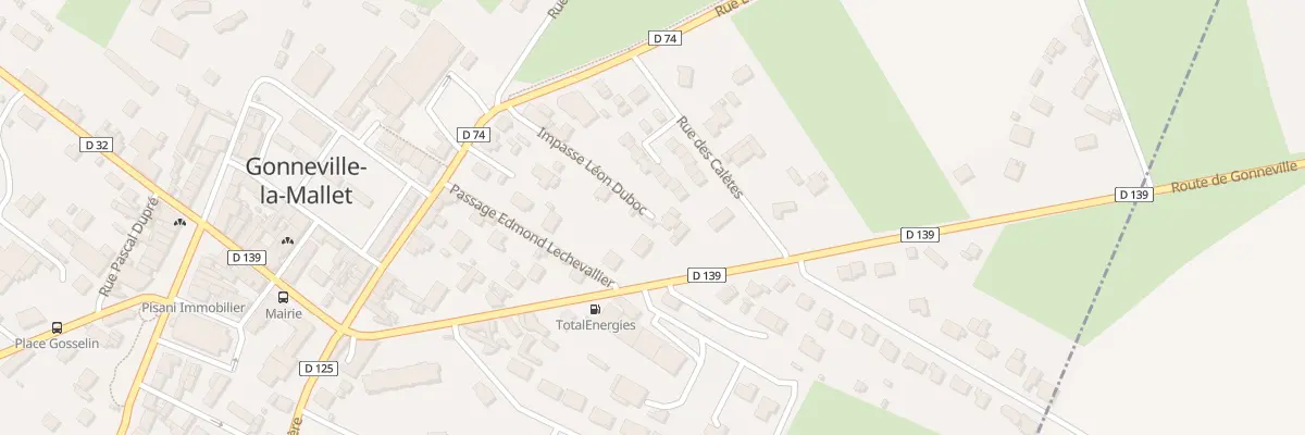 Plan du 2 Imp Léon Duboc à Gonneville-la-Mallet