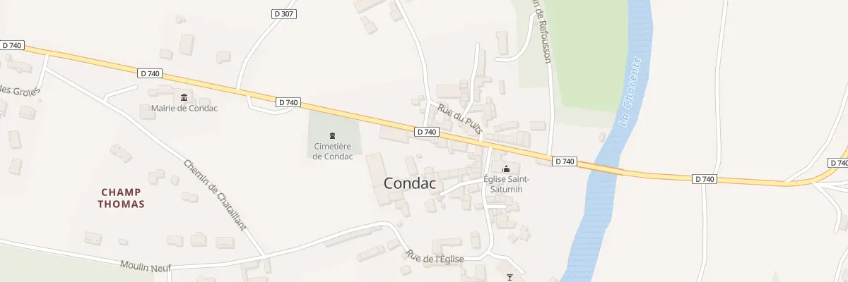 Plan du 53 Rte de Confolens à Condac