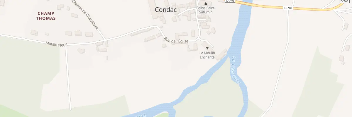 Plan du 15 Rue de l’Église à Condac