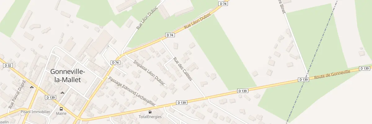 Plan du 1 Res Les Caletes à Gonneville-la-Mallet