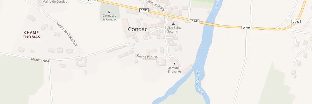 Plan du 16 Rue de l’Église à Condac