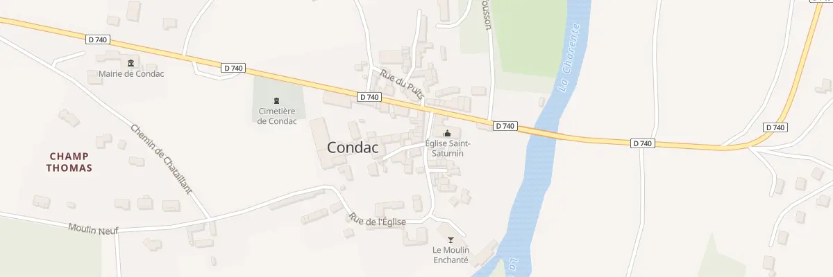Plan du 10 Rue de l’Église à Condac