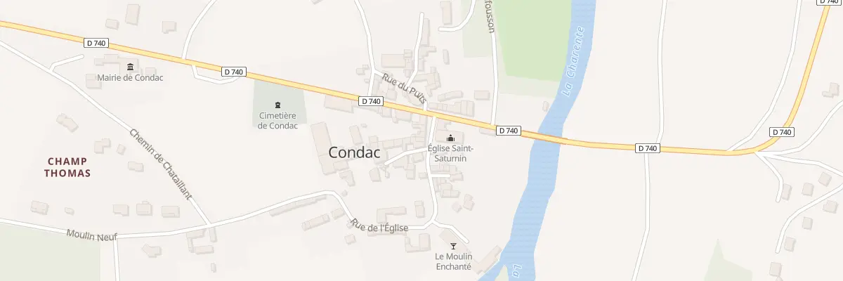 Plan du 8 Rue de l’Église à Condac