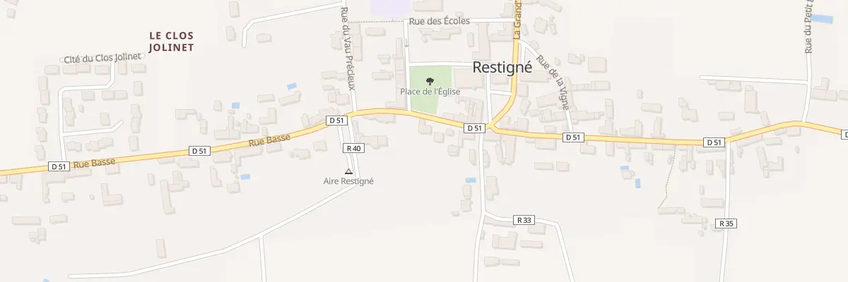 Plan du 7 Rue Basse à Restigné