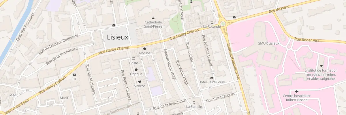 Plan du 6 Rue Victor Hugo à Lisieux