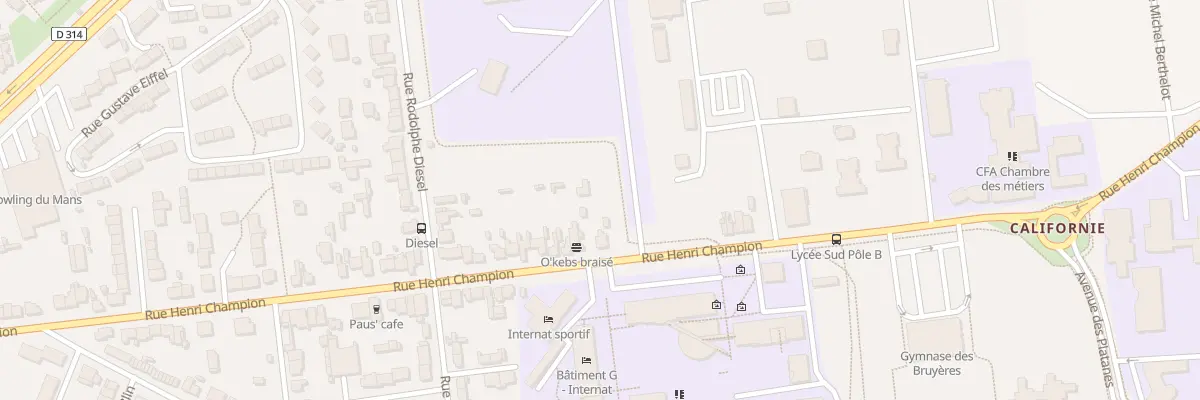 Plan du 153 Rue Henri Champion au Mans