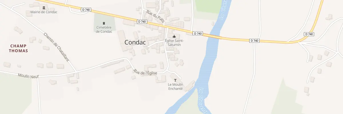 Plan du 5 Rue de l’Église à Condac